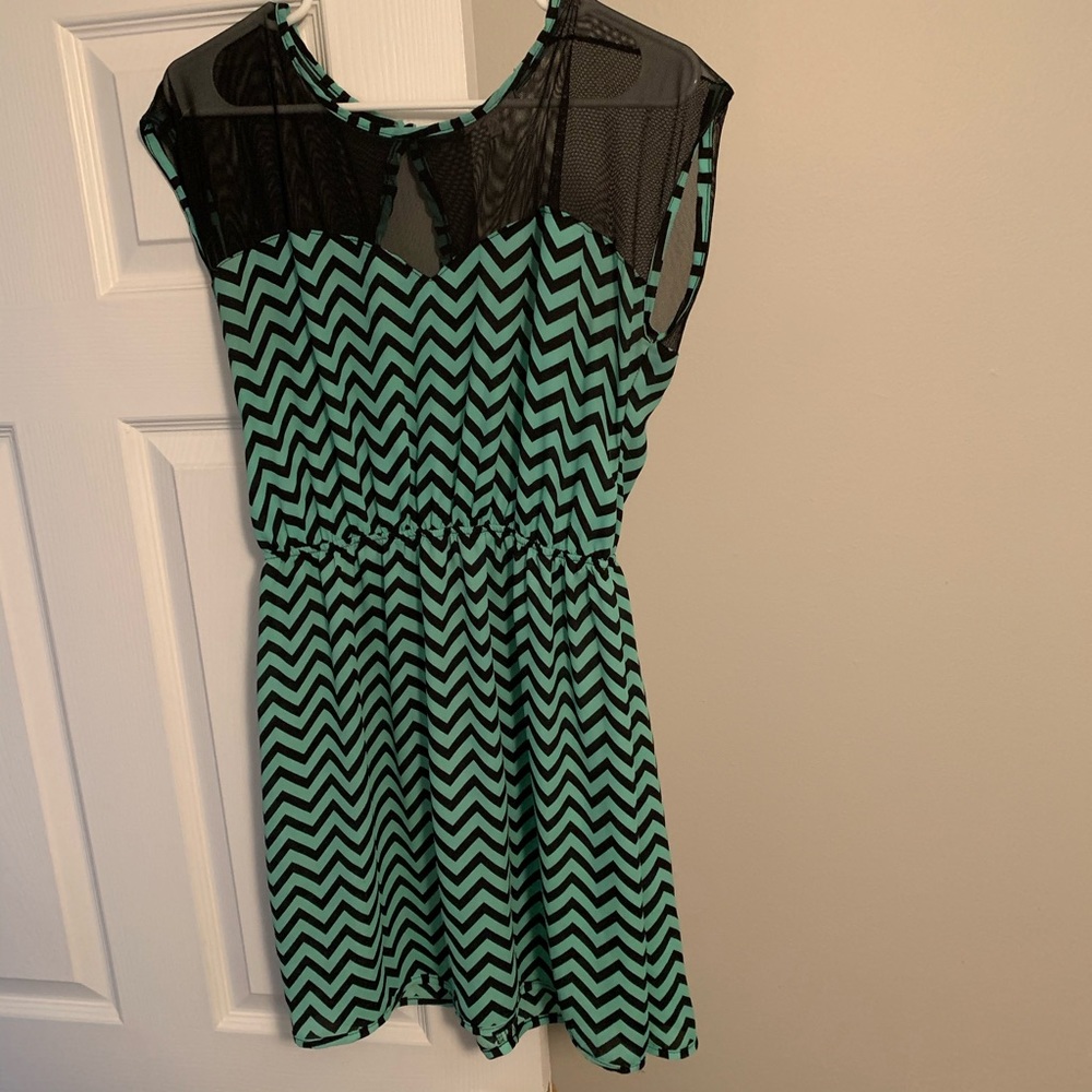 Charlotte Russe teal and black dress size L